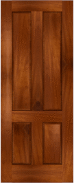 Raised  Panel   Long  Wood  Mahogany  Doors